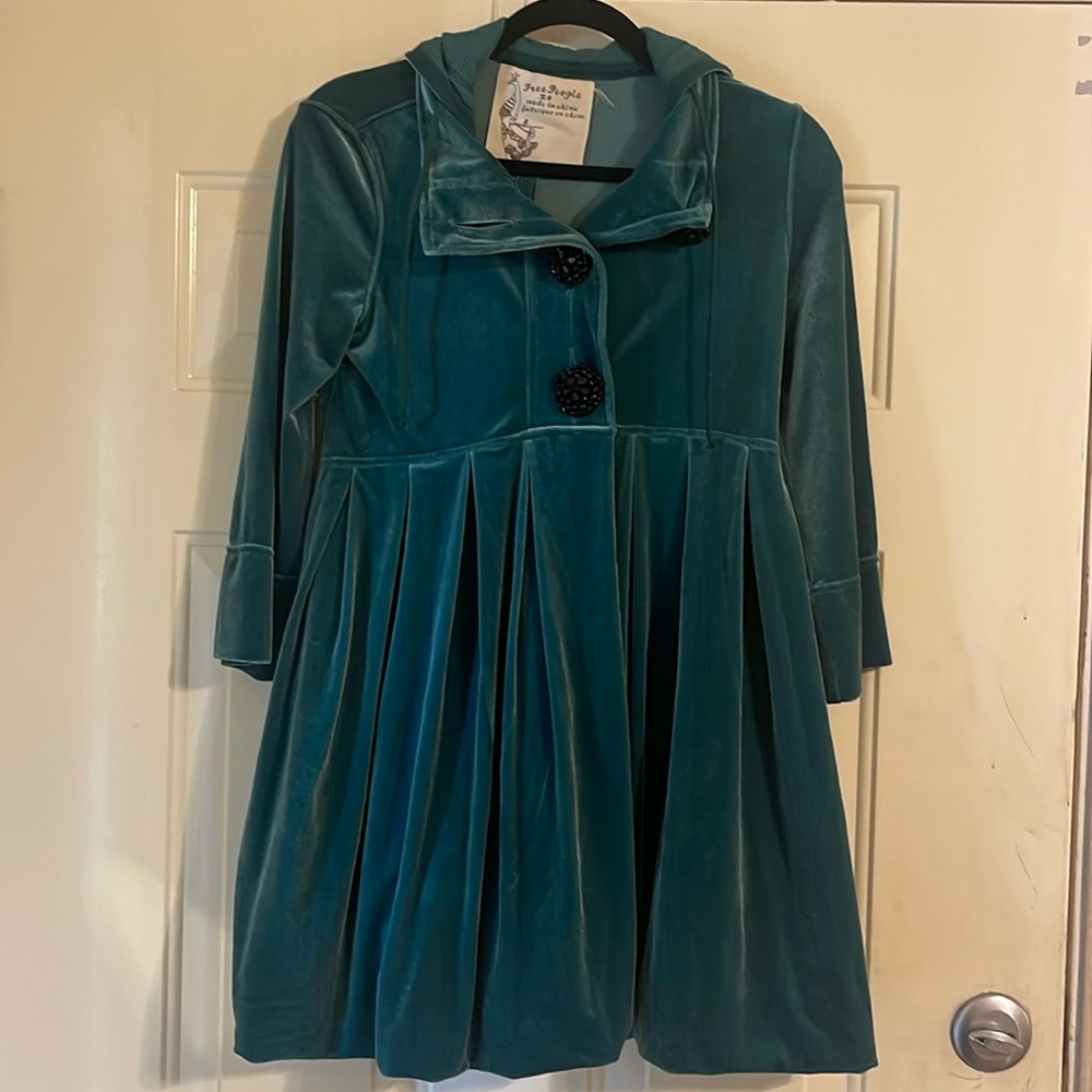 Free People Y2K Velvet Hooded Cardigan